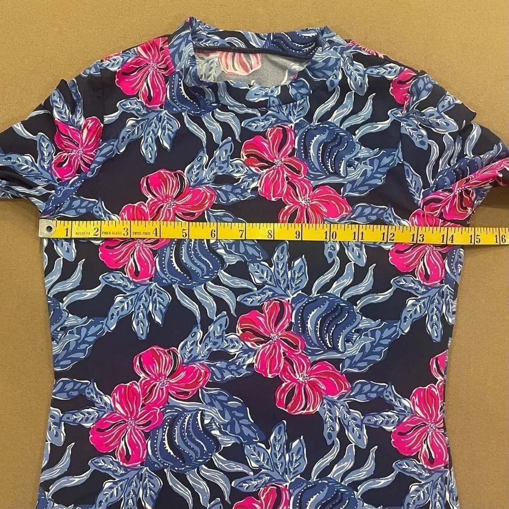 Girl’s Lilly Pulitzer Bobby Rashguard Low Tide Navy It’s Ofishell 12/14 See Desc